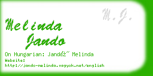 melinda jando business card